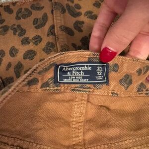Abercrombie & Fitch Animal Print Mini Skirt
